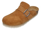 ESPADRIJ L'ORIGINALE Damen Pantoletten Clogs - CLOQ VELOUR BOUCLE - cognac