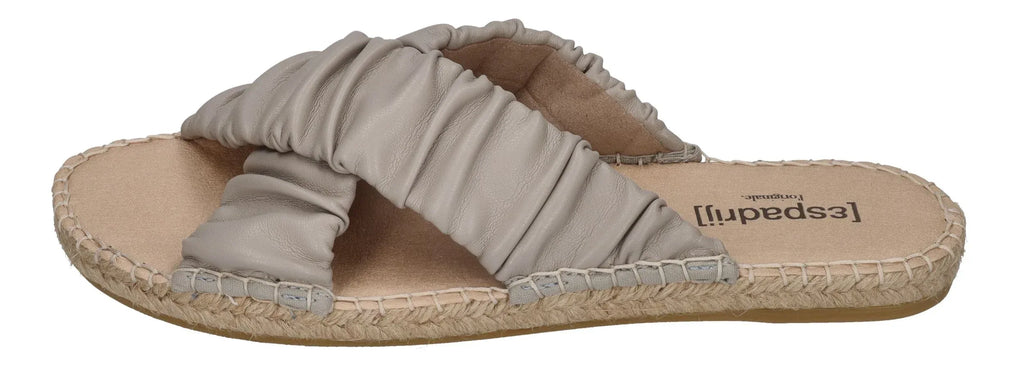 ESPADRIJ L'ORIGINALE Damen Pantolette - CROISETTE RUFFLE - gris
