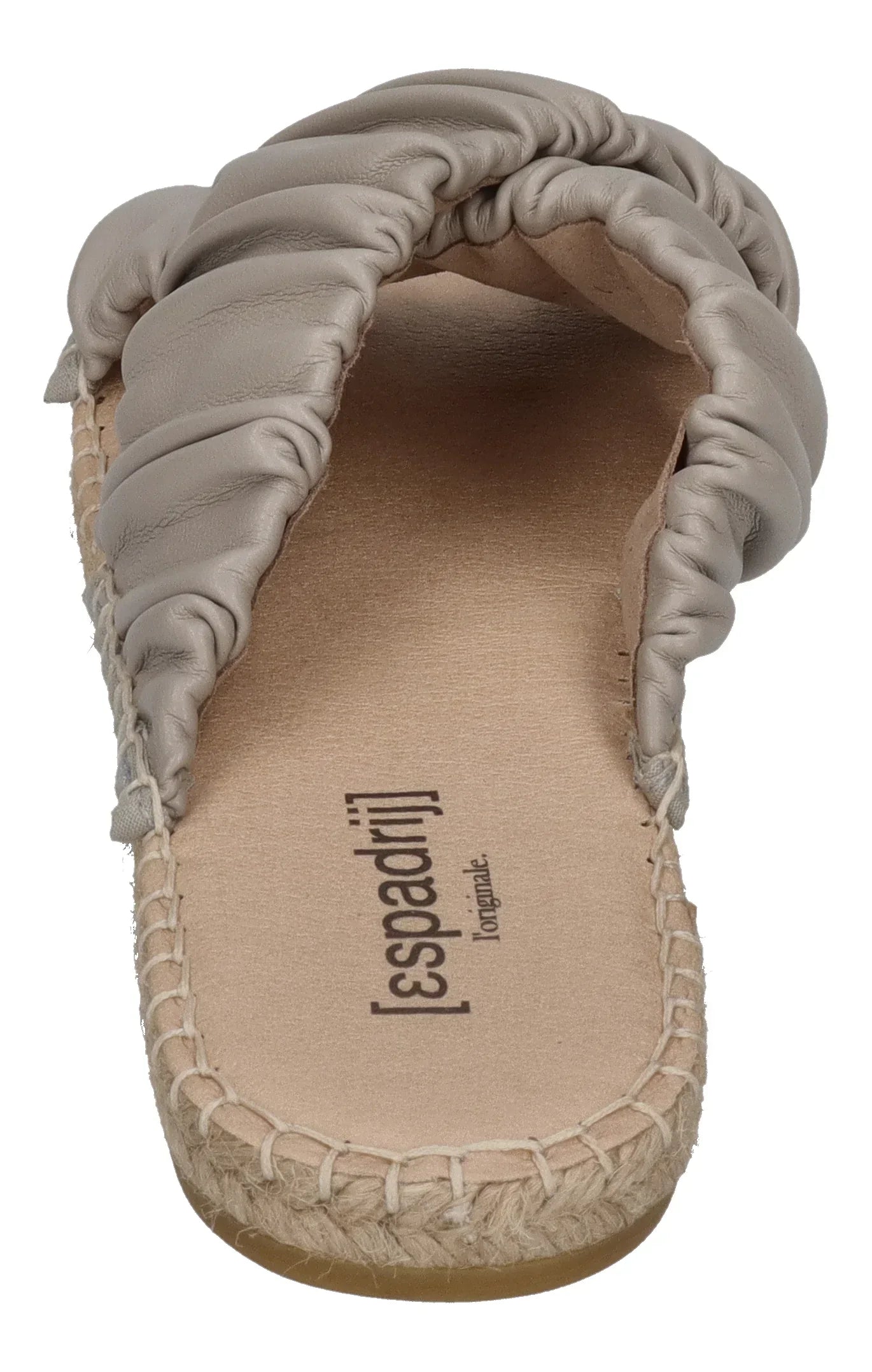 ESPADRIJ L'ORIGINALE Damen Pantolette - CROISETTE RUFFLE - gris