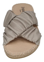 ESPADRIJ L'ORIGINALE Damen Pantolette - CROISETTE RUFFLE - gris