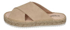 ESPADRIJ L'ORIGINALE Damen Pantolette - CROISETTE VELOUR LOW - beige