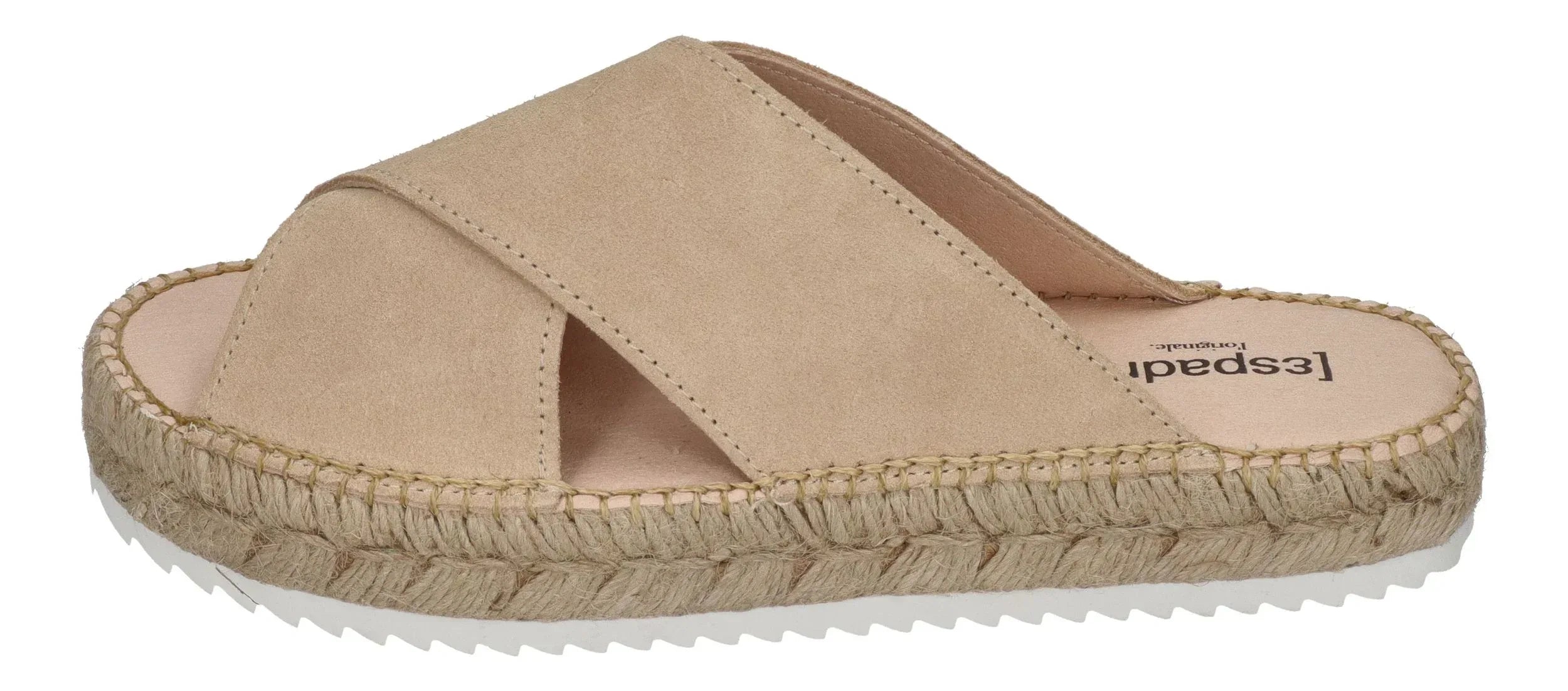 ESPADRIJ L'ORIGINALE Damen Pantolette - CROISETTE VELOUR LOW - beige