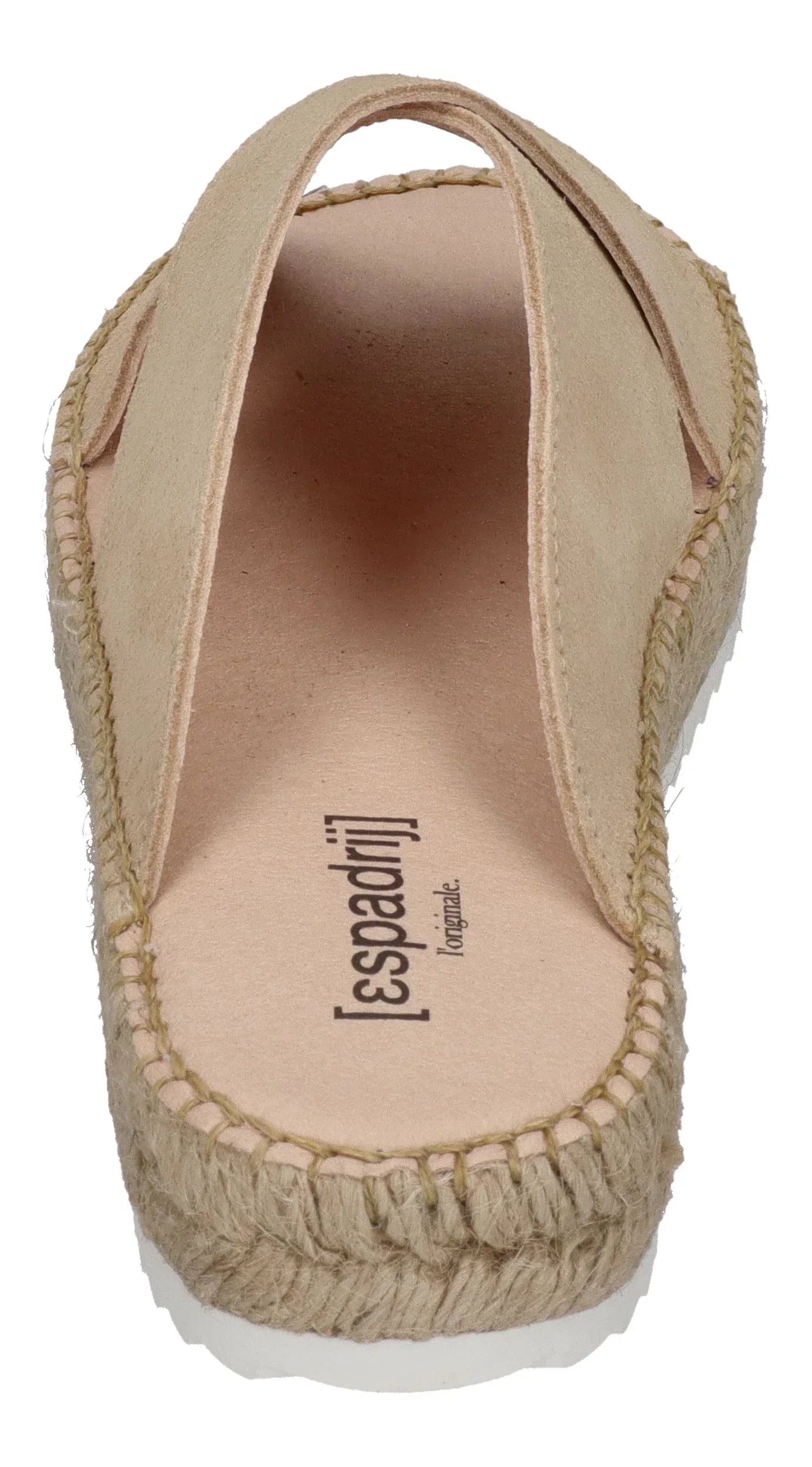 ESPADRIJ L'ORIGINALE Damen Pantolette - CROISETTE VELOUR LOW - beige