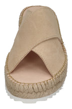 ESPADRIJ L'ORIGINALE Damen Pantolette - CROISETTE VELOUR LOW - beige