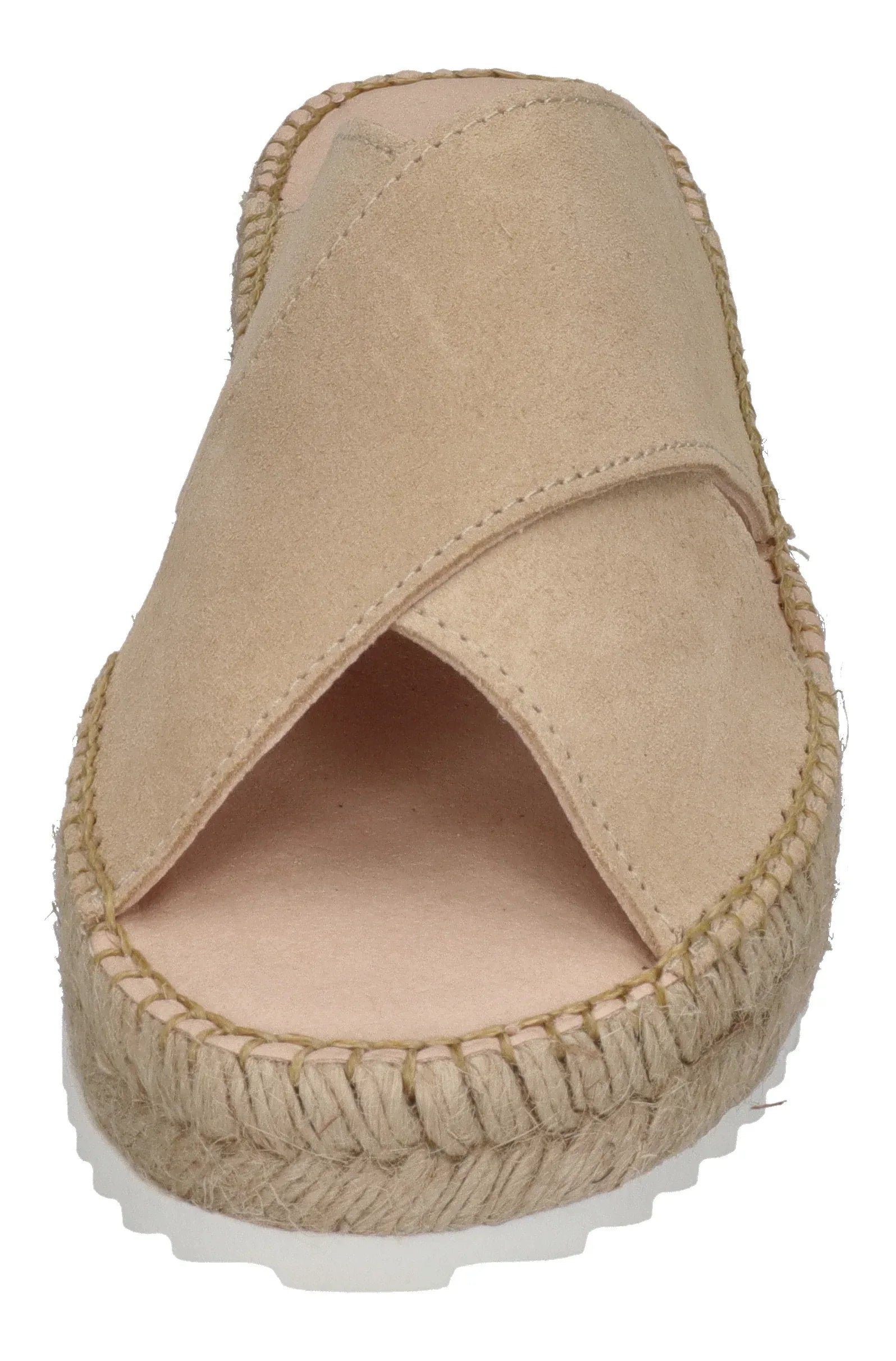 ESPADRIJ L'ORIGINALE Damen Pantolette - CROISETTE VELOUR LOW - beige