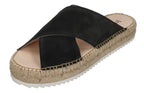 ESPADRIJ L'ORIGINALE Damen Pantolette - CROISETTE VELOUR LOW - noir