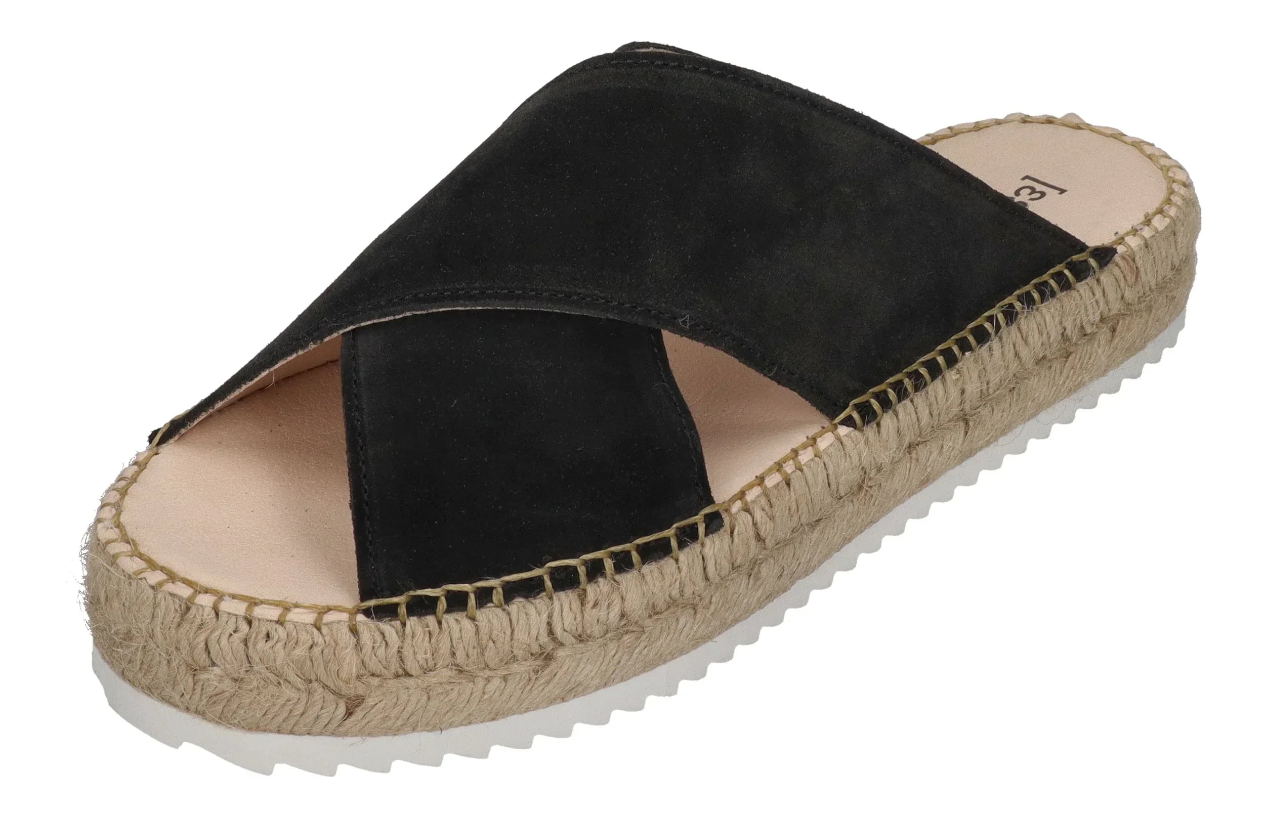 ESPADRIJ L'ORIGINALE Damen Pantolette - CROISETTE VELOUR LOW - noir