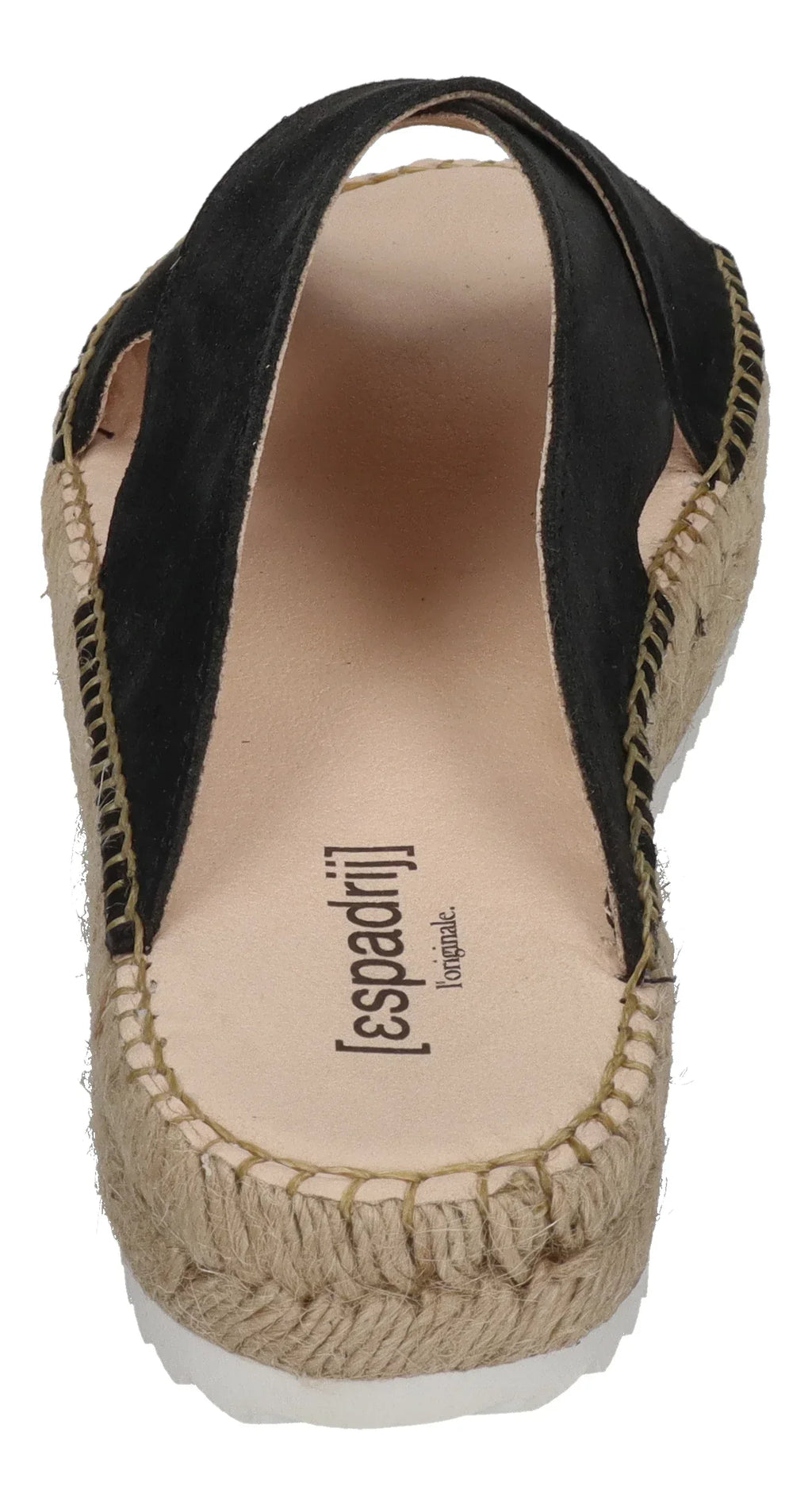 ESPADRIJ L'ORIGINALE Damen Pantolette - CROISETTE VELOUR LOW - noir