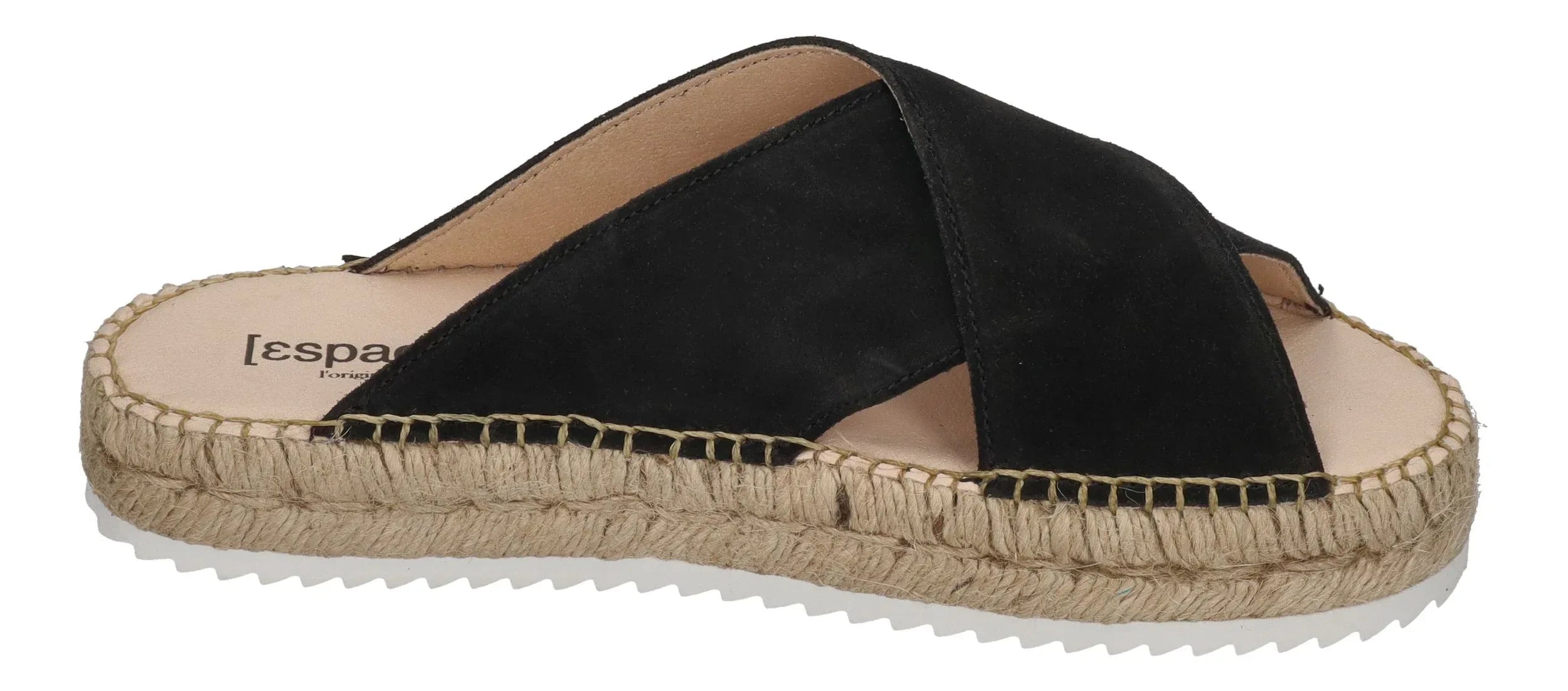ESPADRIJ L'ORIGINALE Damen Pantolette - CROISETTE VELOUR LOW - noir