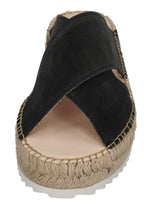 ESPADRIJ L'ORIGINALE Damen Pantolette - CROISETTE VELOUR LOW - noir
