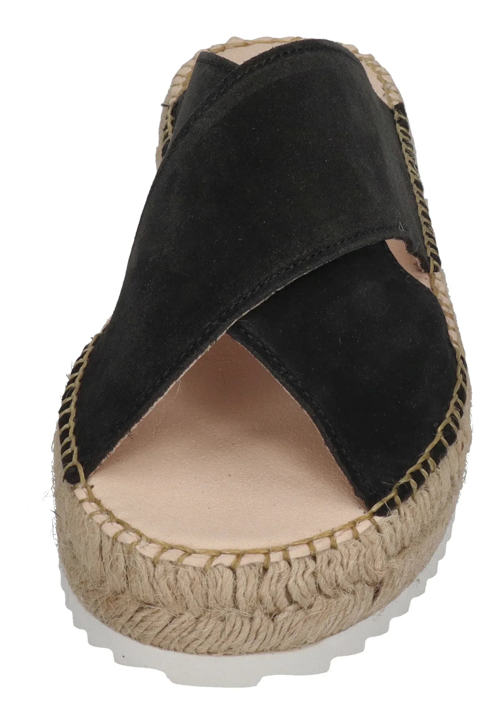 ESPADRIJ L'ORIGINALE Damen Pantolette - CROISETTE VELOUR LOW - noir