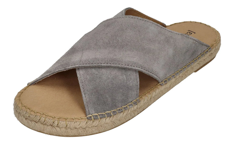 ESPADRIJ L'ORIGINALE Herren Pantolette - CROISETTE VELOUR MEN - asphalt
