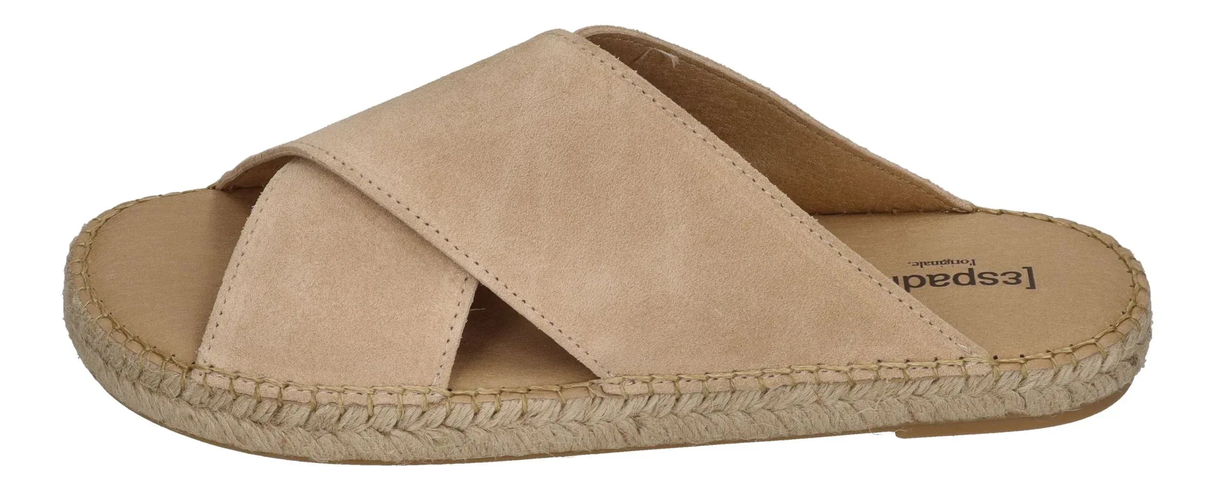 ESPADRIJ L'ORIGINALE Herren Pantolette - CROISETTE VELOUR MEN - beige