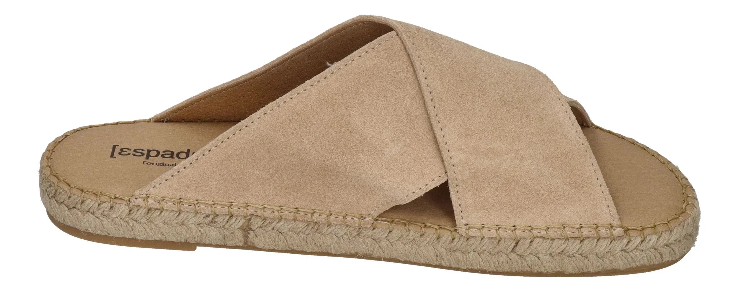 ESPADRIJ L'ORIGINALE Herren Pantolette - CROISETTE VELOUR MEN - beige