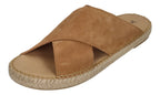 ESPADRIJ L'ORIGINALE Herren Pantolette - CROISETTE VELOUR MEN - cognac