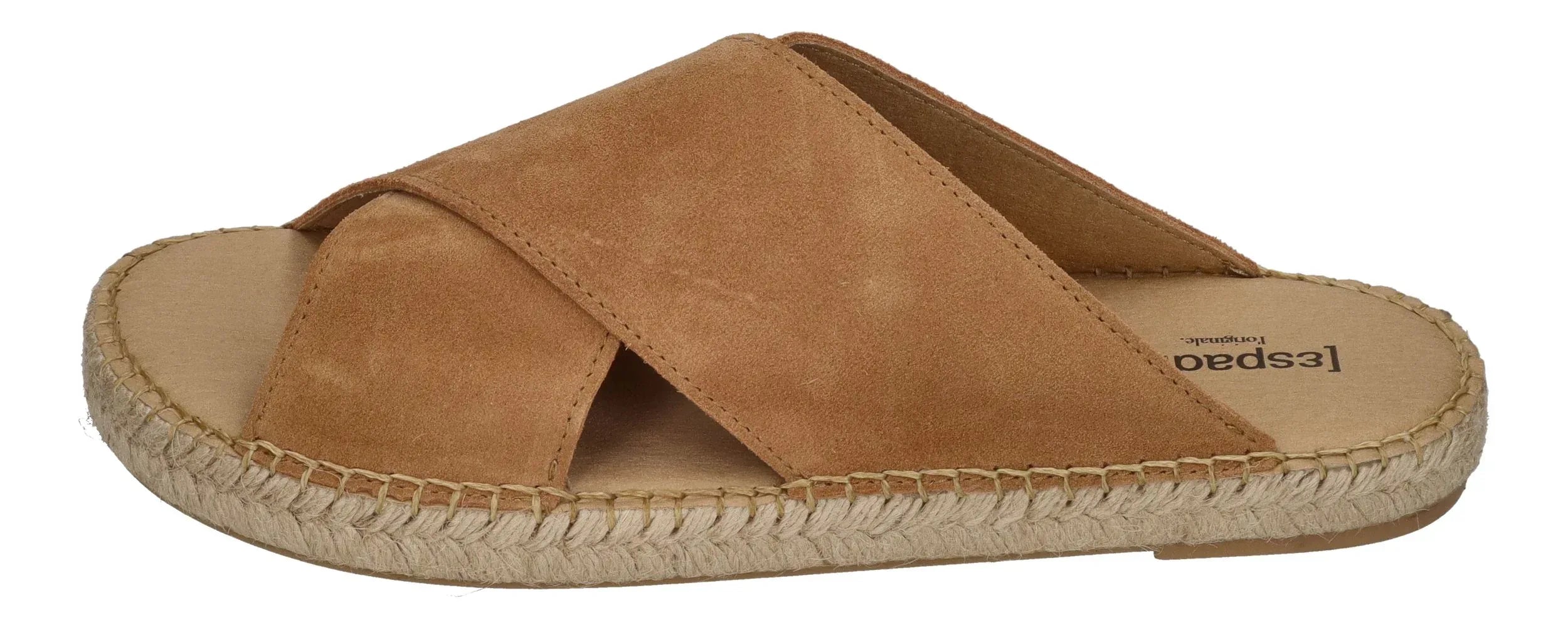 ESPADRIJ L'ORIGINALE Herren Pantolette - CROISETTE VELOUR MEN - cognac