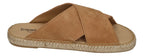 ESPADRIJ L'ORIGINALE Herren Pantolette - CROISETTE VELOUR MEN - cognac
