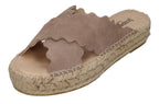 ESPADRIJ L'ORIGINALE Damen Pantolette - LYON CROISETTE VELOUR - sable