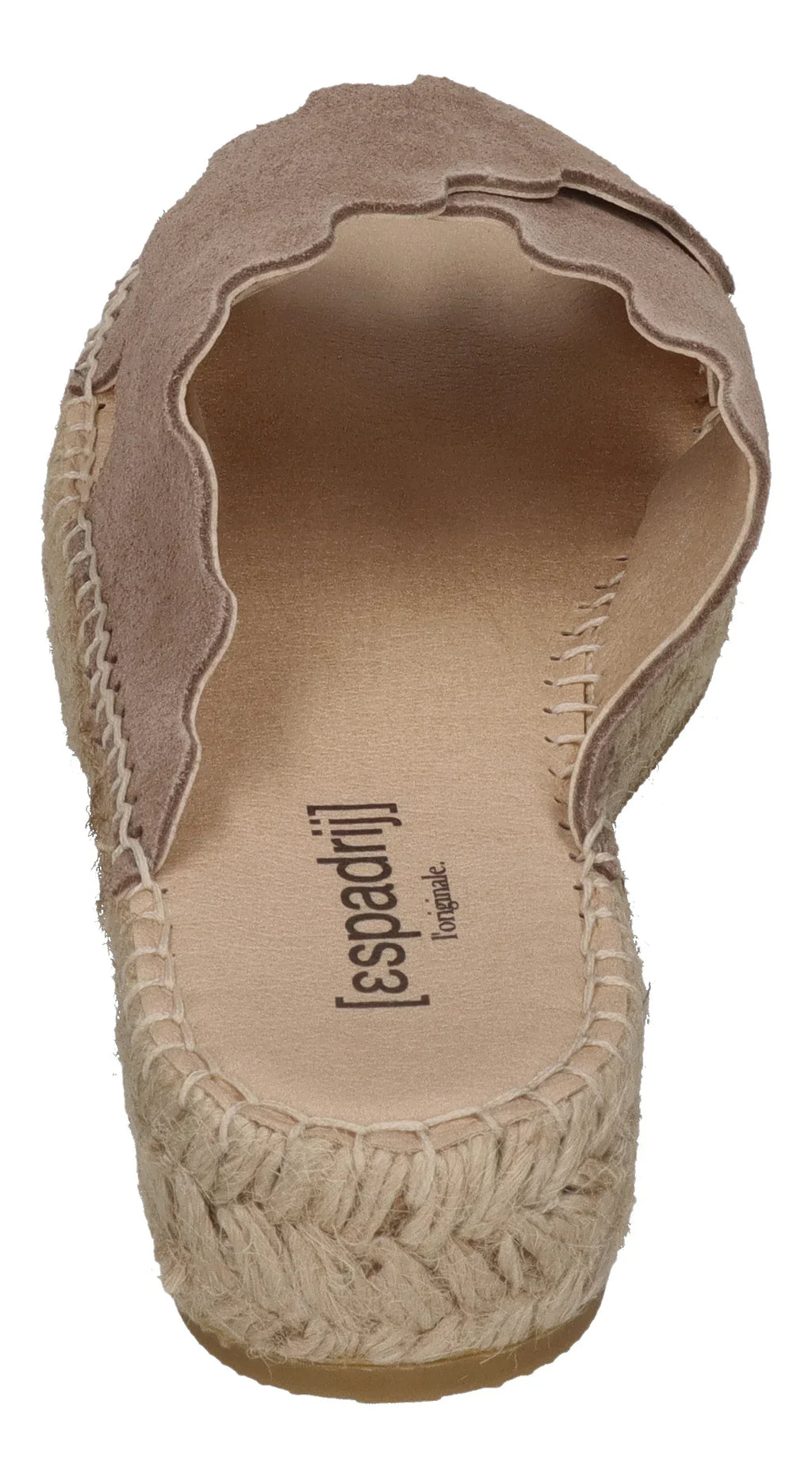 ESPADRIJ L'ORIGINALE Damen Pantolette - LYON CROISETTE VELOUR - sable
