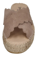 ESPADRIJ L'ORIGINALE Damen Pantolette - LYON CROISETTE VELOUR - sable