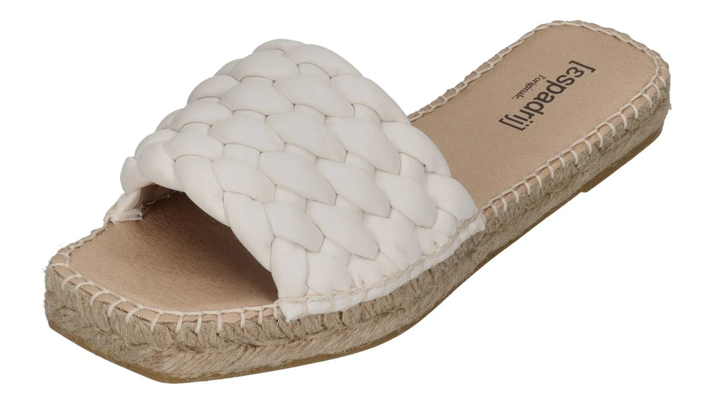 ESPADRIJ L'ORIGINALE Damen Pantolette - NICE - blanc