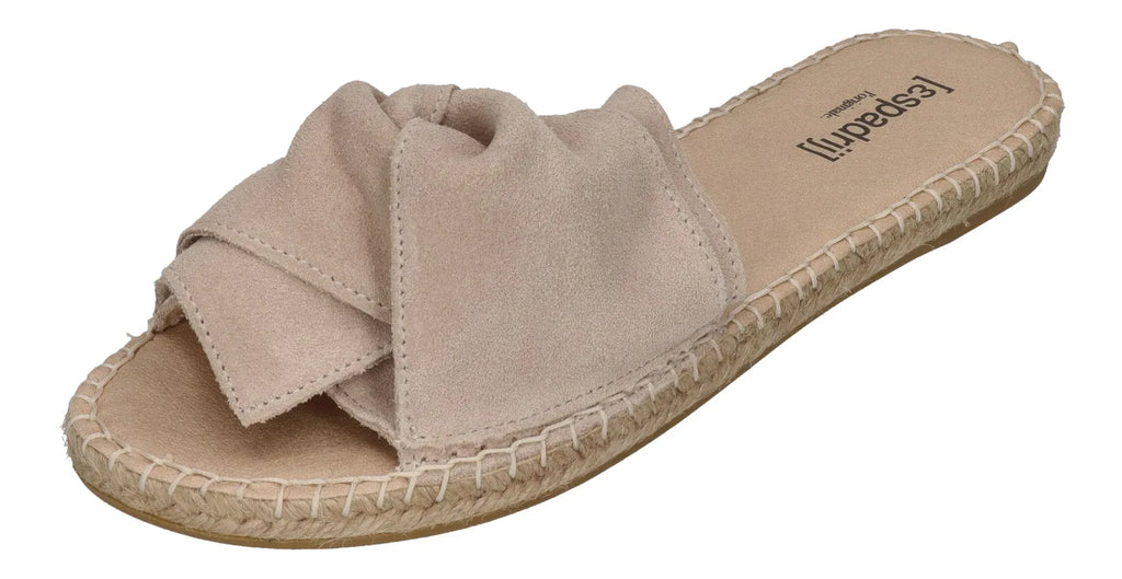 ESPADRIJ L'ORIGINALE Damen Pantolette PLAGE BOUCLE VELOUR beige
