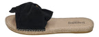 ESPADRIJ L'ORIGINALE Damen Pantolette - PLAGE BOUCLE VELOUR - noir