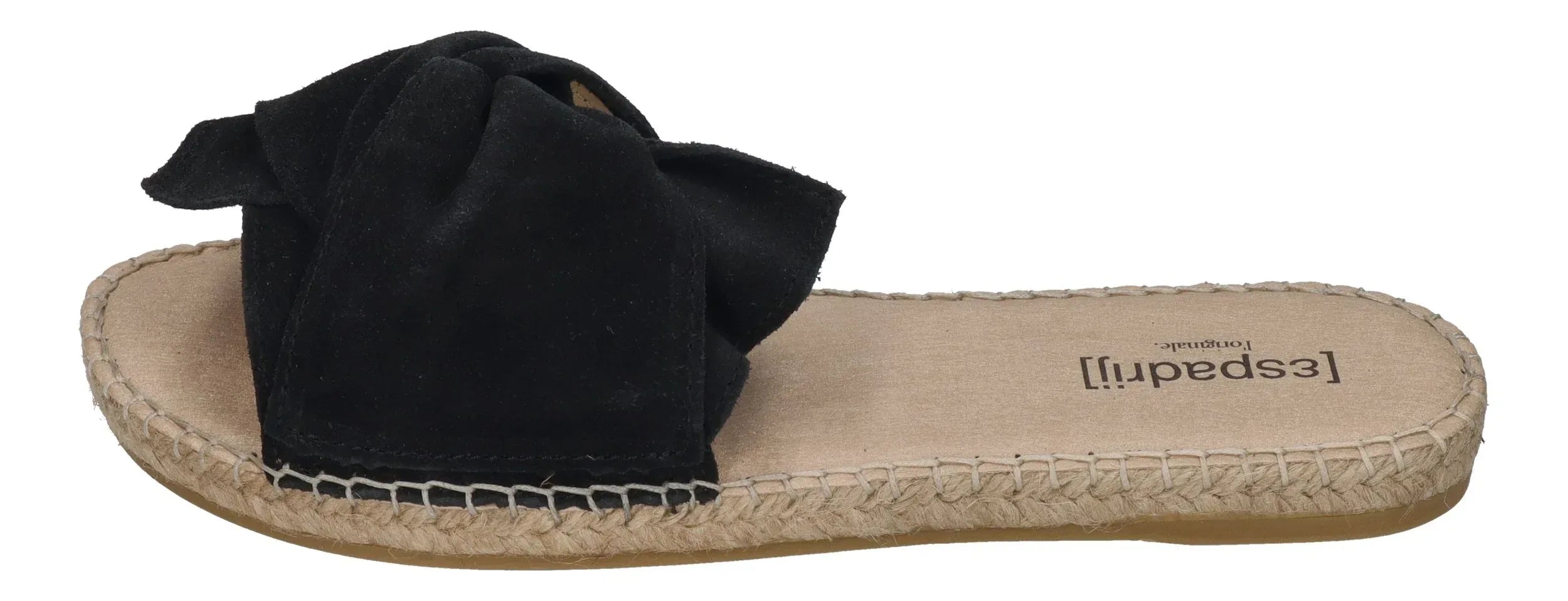 ESPADRIJ L'ORIGINALE Damen Pantolette - PLAGE BOUCLE VELOUR - noir