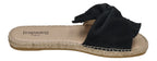 ESPADRIJ L'ORIGINALE Damen Pantolette - PLAGE BOUCLE VELOUR - noir