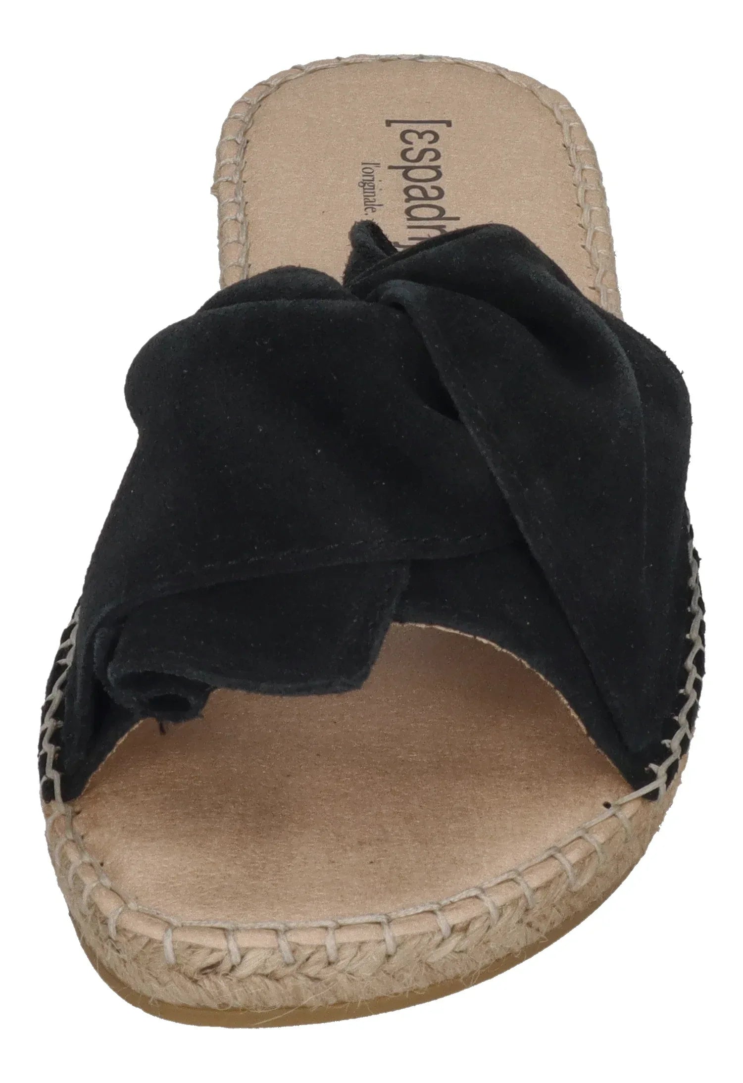 ESPADRIJ L'ORIGINALE Damen Pantolette - PLAGE BOUCLE VELOUR - noir
