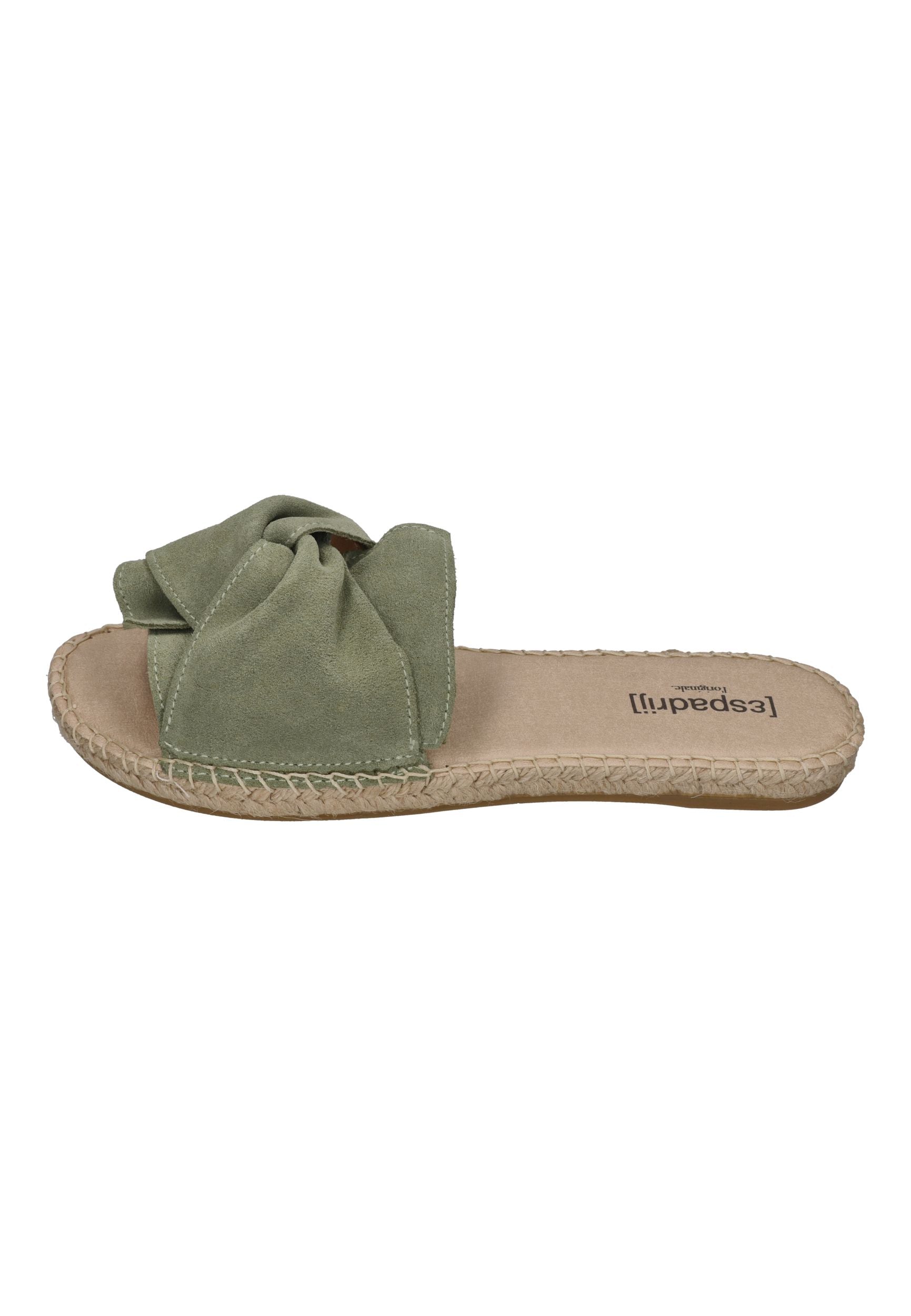 ESPADRIJ L'ORIGINALE Damen Pantolette PLAGE BOUCLE VELOUR sage