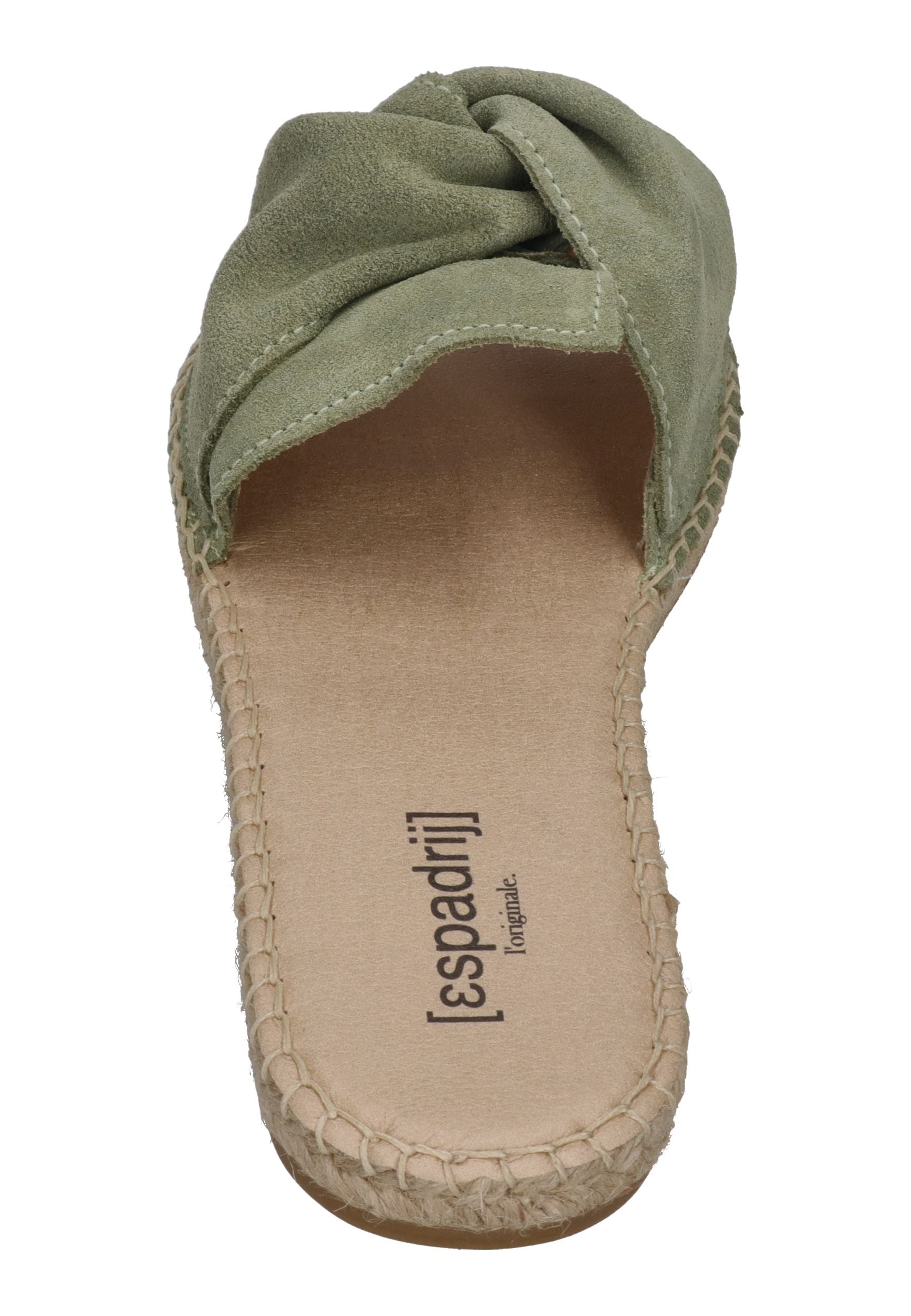 ESPADRIJ L'ORIGINALE Damen Pantolette PLAGE BOUCLE VELOUR sage