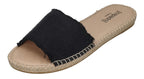 ESPADRIJ L'ORIGINALE Damen Pantoletten - PLAGE LINEN - noir