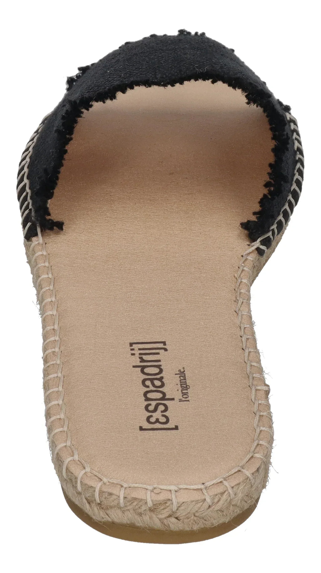 ESPADRIJ L'ORIGINALE Damen Pantoletten - PLAGE LINEN - noir