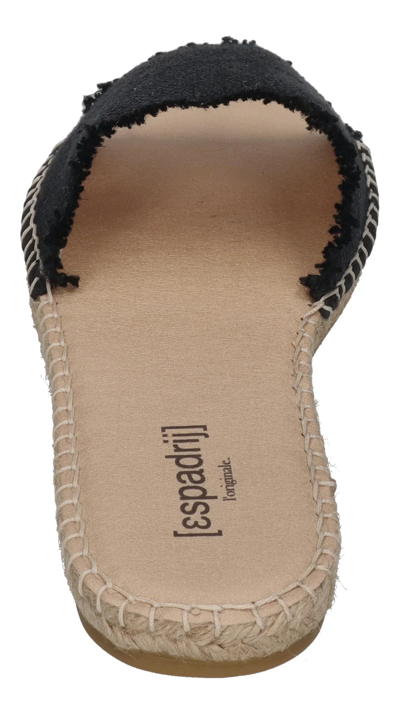 ESPADRIJ L'ORIGINALE Damen Pantoletten - PLAGE LINEN - noir