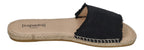 ESPADRIJ L'ORIGINALE Damen Pantoletten - PLAGE LINEN - noir