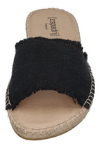 ESPADRIJ L'ORIGINALE Damen Pantoletten - PLAGE LINEN - noir