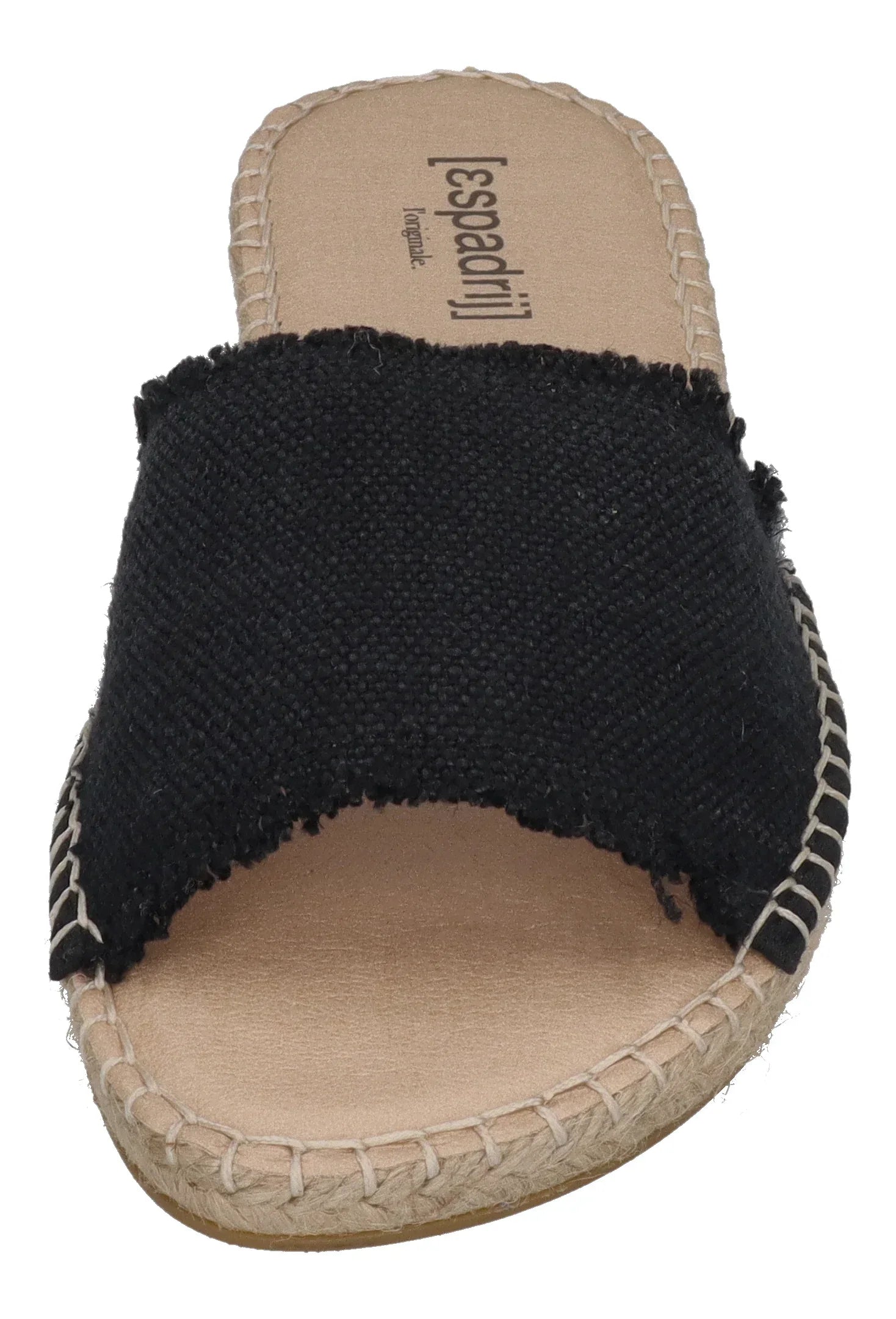 ESPADRIJ L'ORIGINALE Damen Pantoletten - PLAGE LINEN - noir
