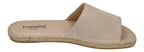 ESPADRIJ L'ORIGINALE Damen Pantolette PLAGE VELOUR beige