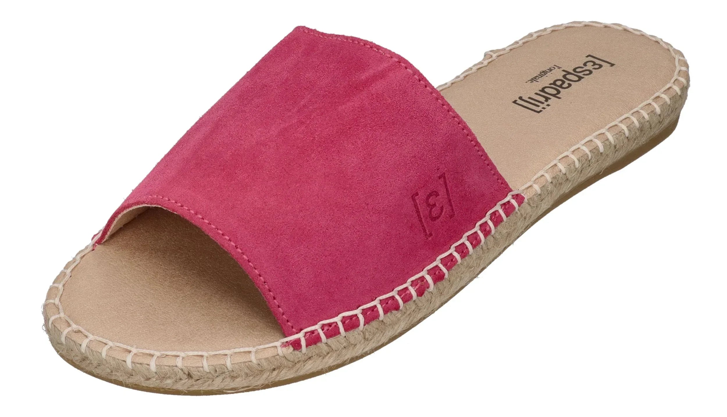 ESPADRIJ L'ORIGINALE Damen Pantolette - PLAGE VELOUR - pink