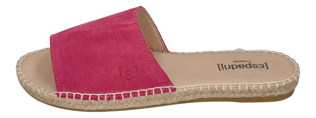 ESPADRIJ L'ORIGINALE Damen Pantolette - PLAGE VELOUR - pink