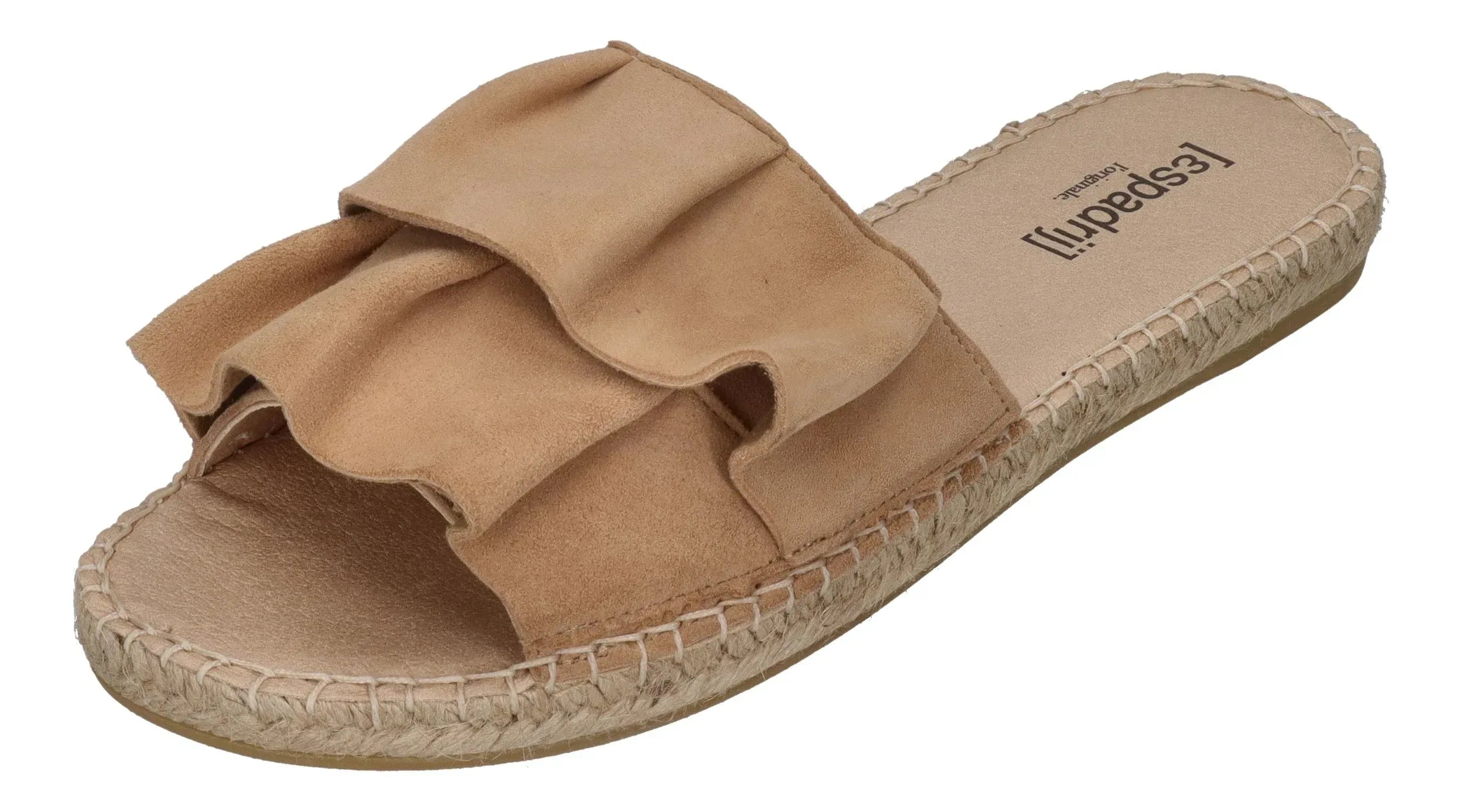 ESPADRIJ L'ORIGINALE Damen Pantoletten - PLAGE VOLANT - beige