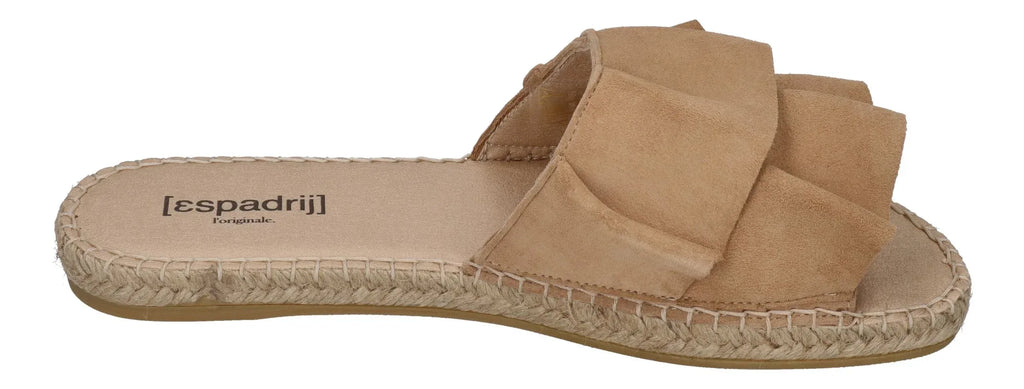 ESPADRIJ L'ORIGINALE Damen Pantoletten - PLAGE VOLANT - beige