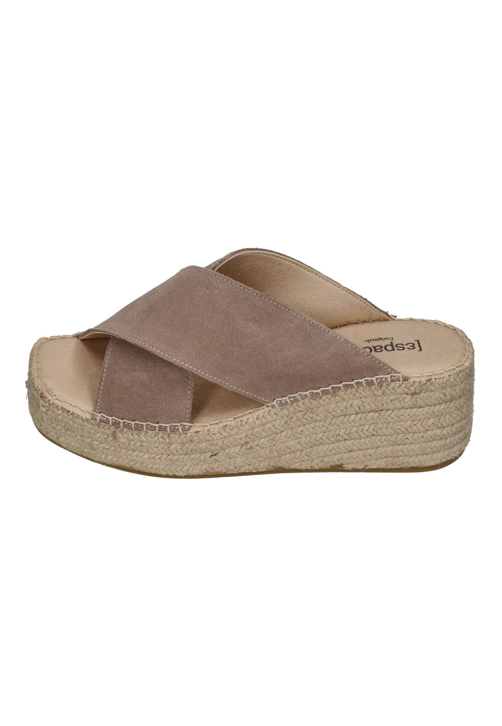 ESPADRIJ L'ORIGINALE Damen Pantolette TOULON CROISETTE VELOUR HIGH sable – Pantoletten – Bild 2
