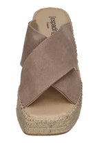 ESPADRIJ L'ORIGINALE Damen Pantolette TOULON CROISETTE VELOUR HIGH sable – Pantoletten – Bild 3