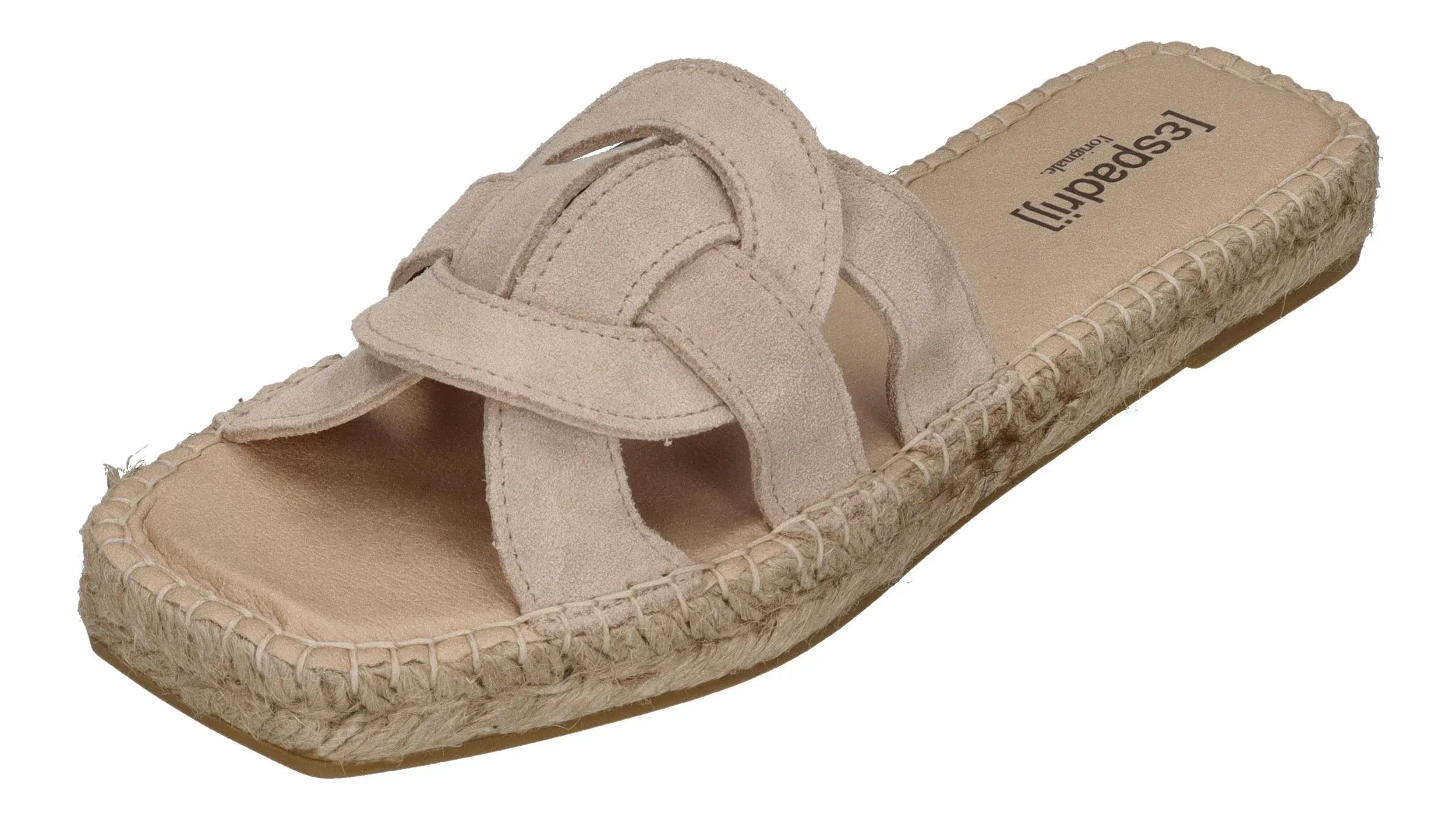 ESPADRIJ L'ORIGINALE Damen Pantoletten - TOURS VELOUR - beige