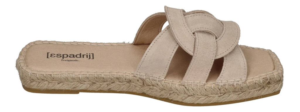 ESPADRIJ L'ORIGINALE Damen Pantoletten - TOURS VELOUR - beige