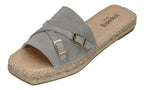 ESPADRIJ L'ORIGINALE Damen Pantoletten - CARRE BUCKLE - gris