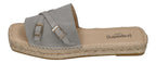 ESPADRIJ L'ORIGINALE Pantoletten - CARRE BUCKLE - gris - Shoedeal