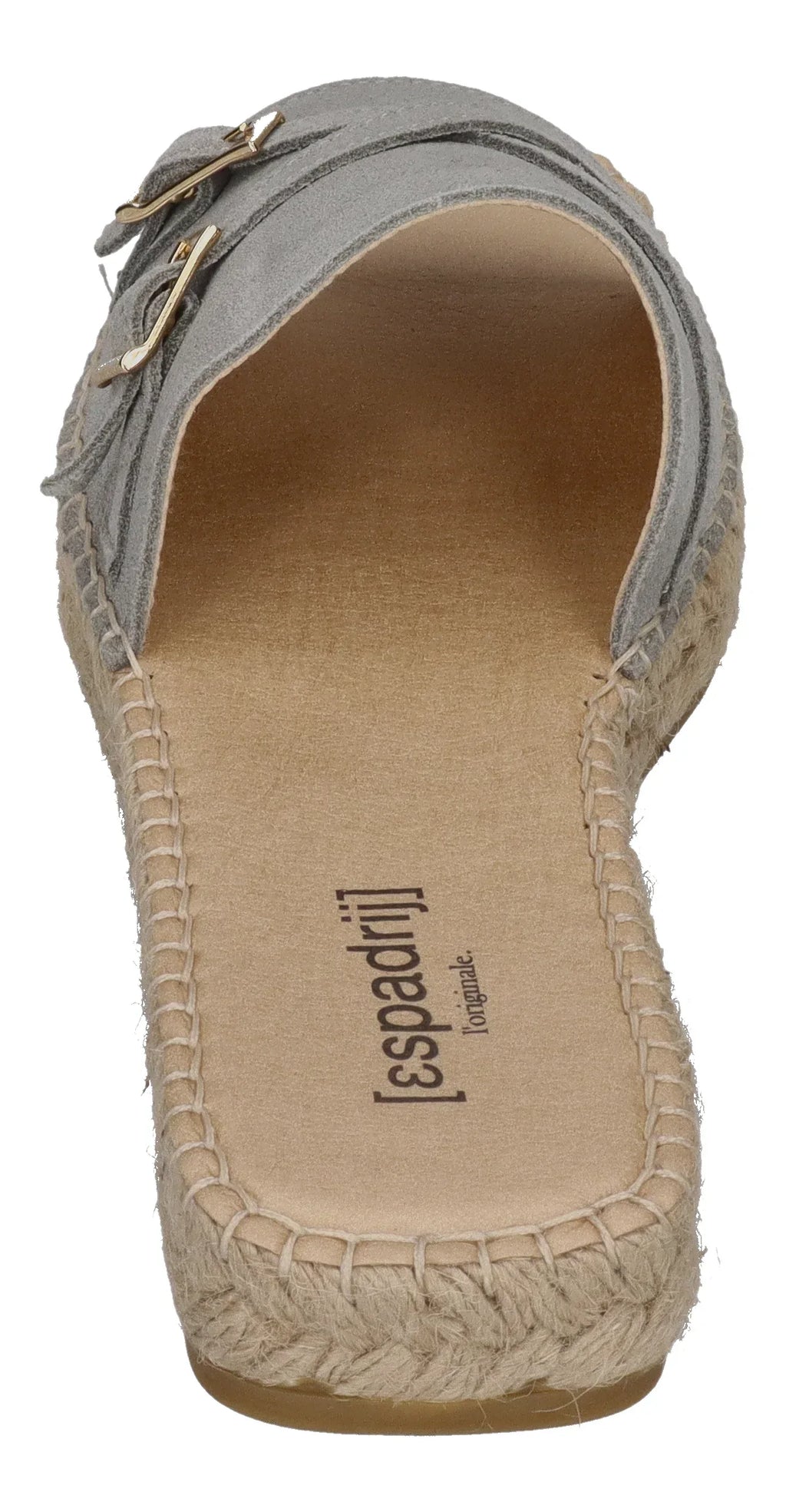 ESPADRIJ L'ORIGINALE Damen Pantoletten - CARRE BUCKLE - gris